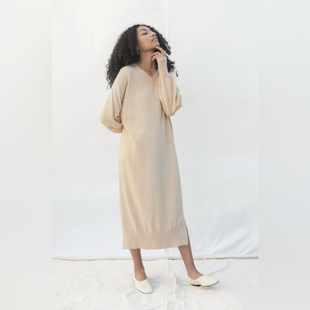 Micaela Greg Sweater Dress in Oatmeal